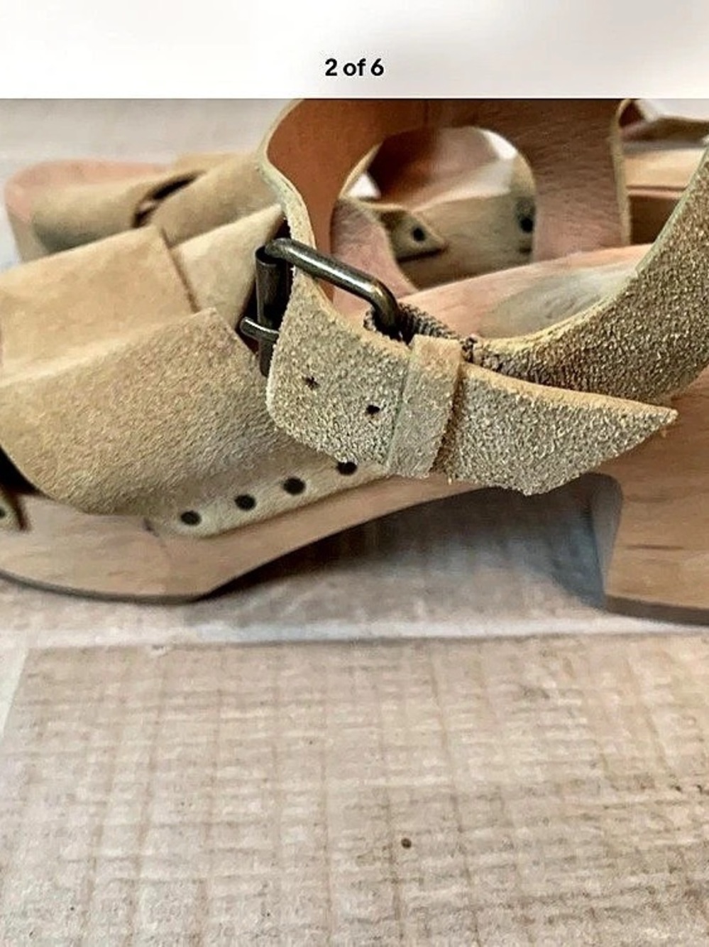 Madewell Wooden Heel Sandals in Tan